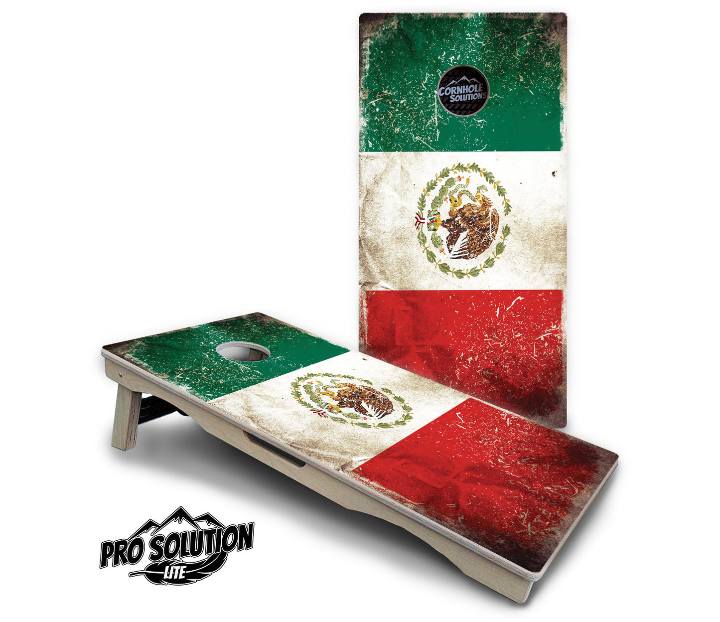 Mexico Flag Cornhole Boards - Pro Solution Lite Series