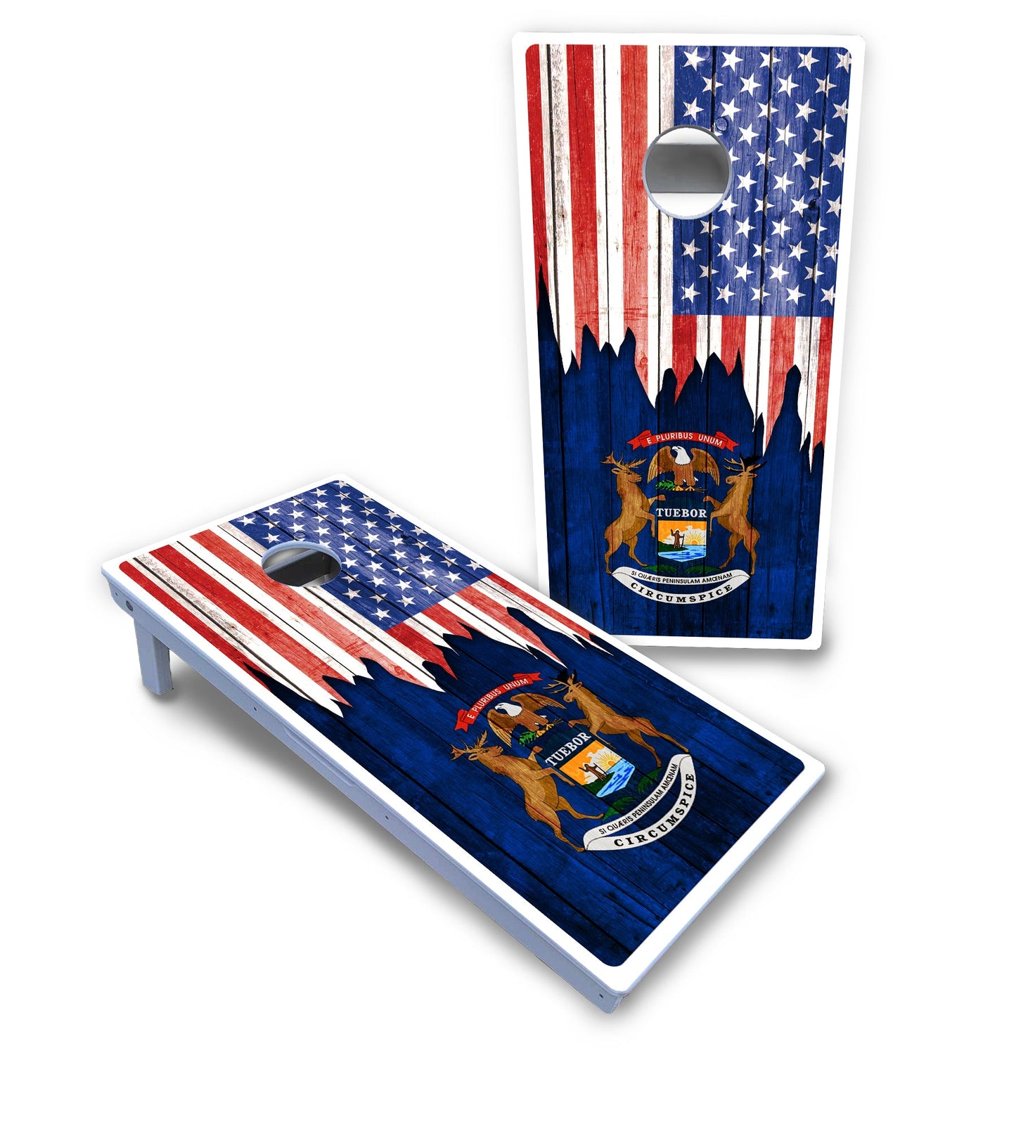 State Flag Designs Massachusetts to New Jersey Cornhole Boards - All Weather Series
