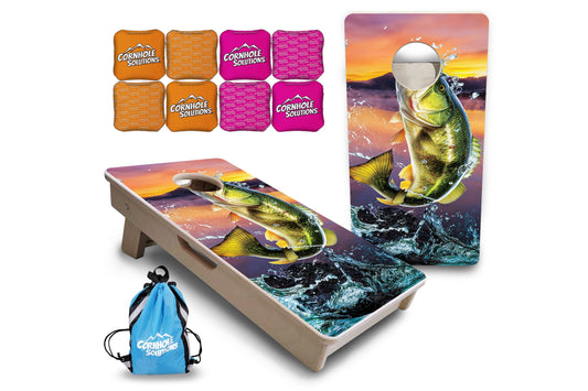 Bass Hole - Mini or Vacation Size Cornhole Boards