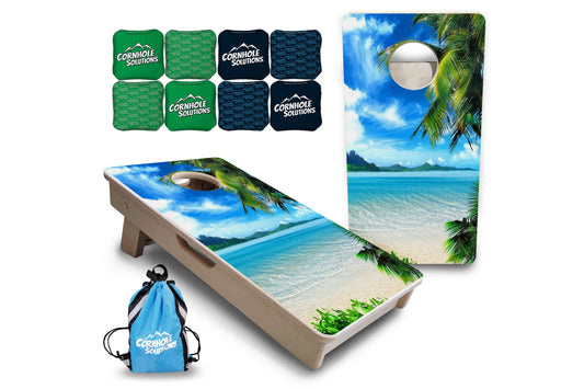 Beach Mountain Scene - Mini or Vacation Size Cornhole Boards