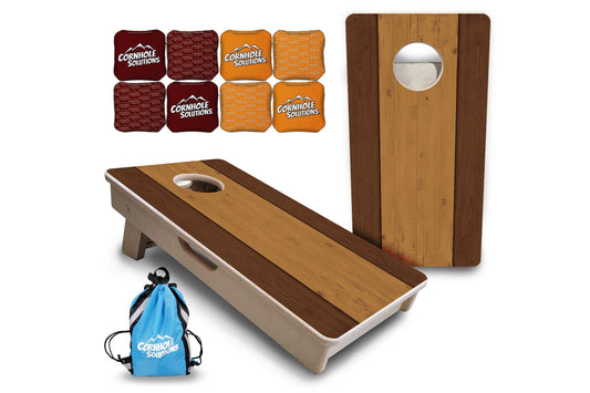 Brown Two Tone Planks - Mini or Vacation Size Cornhole Boards