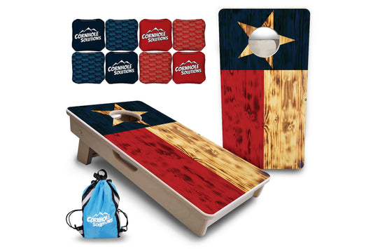 Burnt Texas Flag - Mini or Vacation Cornhole Boards