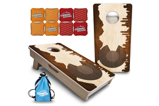 Colorado Wood Skyline - Mini or Vacation Size Cornhole Boards