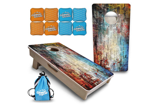 Colorful Brick - Mini or Vacation Size Cornhole Boards