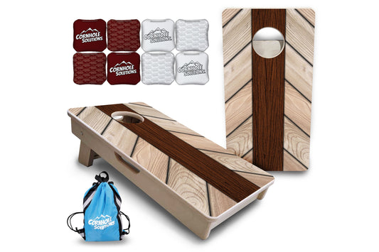 Cream Planks - Mini or Vacation Size Cornhole Boards