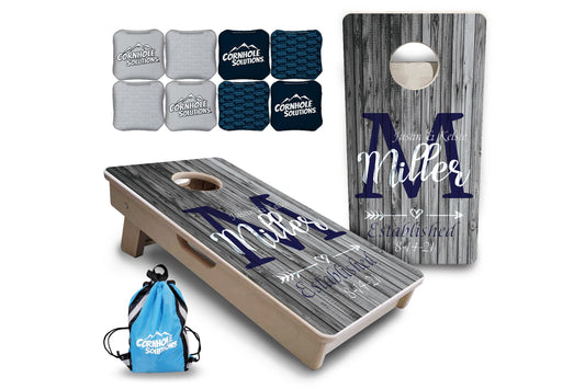 Grey Slat Wood - Mini or Vacation Size Cornhole Boards