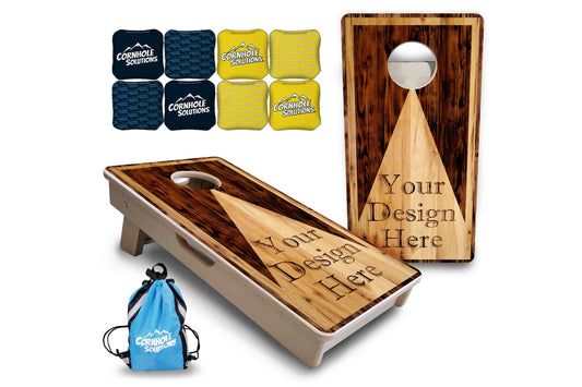 Custom Wooden Triangle - Mini or Vacation Size Cornhole Boards