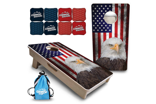 Mini Cornhole Boards - Eagle USA Flag
