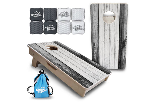 Grey Two Tone Slats - Mini or Vacation Size Cornhole Boards