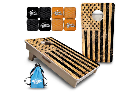Light Wood Flag Designs - Mini or Vacation Size Cornhole Boards