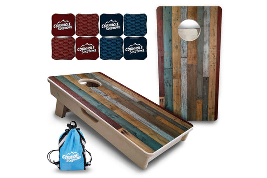 Metallic Wood Planks - Mini or Vacation Size Cornhole Boards
