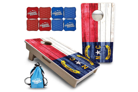 North Carolina State Flag - Mini or Vacation Size Cornhole Boards
