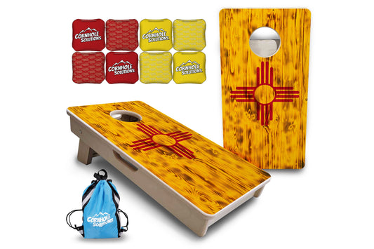 New Mexico Flag - Mini or Vacation Size Cornhole Boards