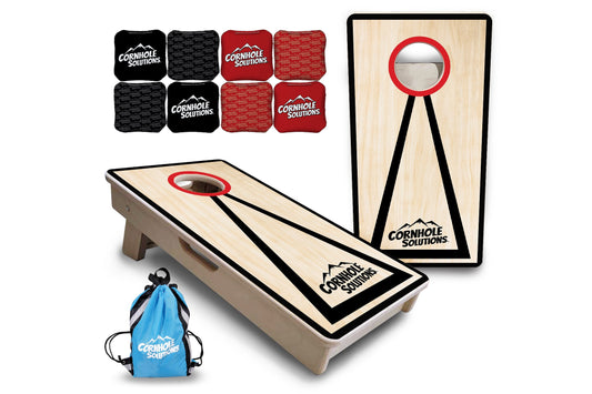 Red/Black Hole Ring - Mini or Vacation Size Cornhole Boards