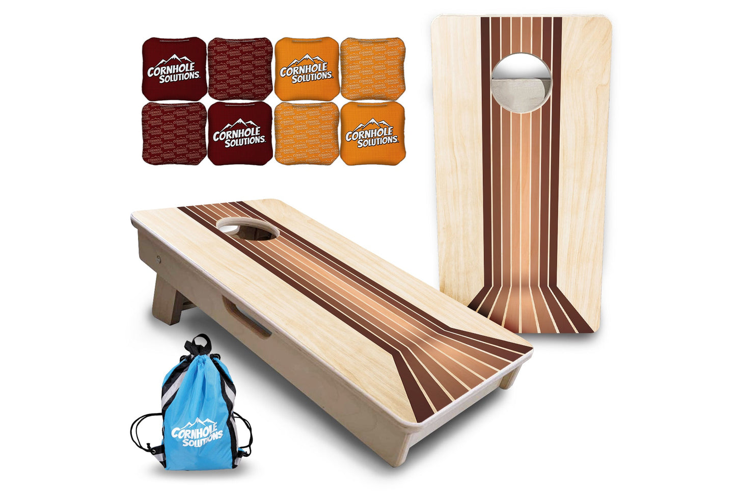Mini Cornhole Boards - Retro Wood Lines