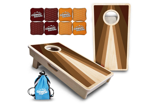 Retro Wood Triangle - Mini or Vacation Size Cornhole Boards
