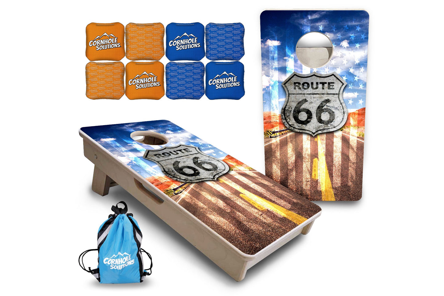 Mini Cornhole Boards - Route 66