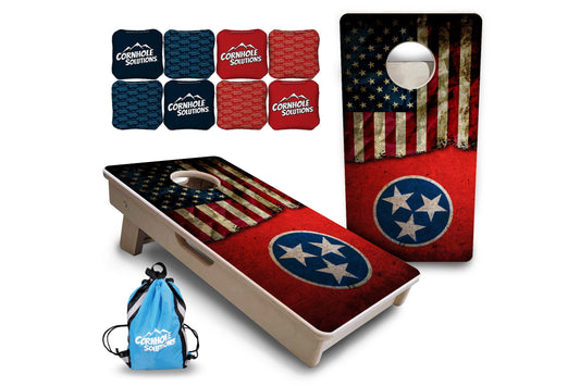 Mini Cornhole Boards - TN/USA Red Flag
