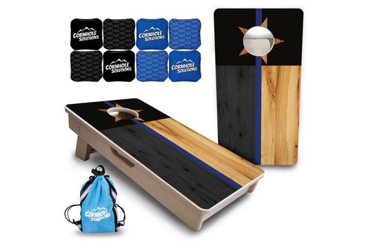 Texas Thin Blue Line - Mini or Vacation Size Cornhole Boards
