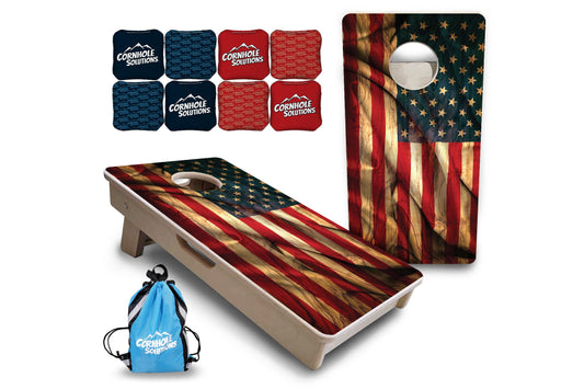 USA Wood Flag Color - Mini or Vacation Size Cornhole Boards