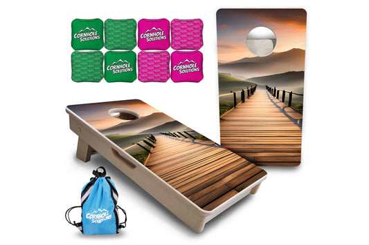 Wooden Bridge - Mini or Vacation Size Cornhole Boards