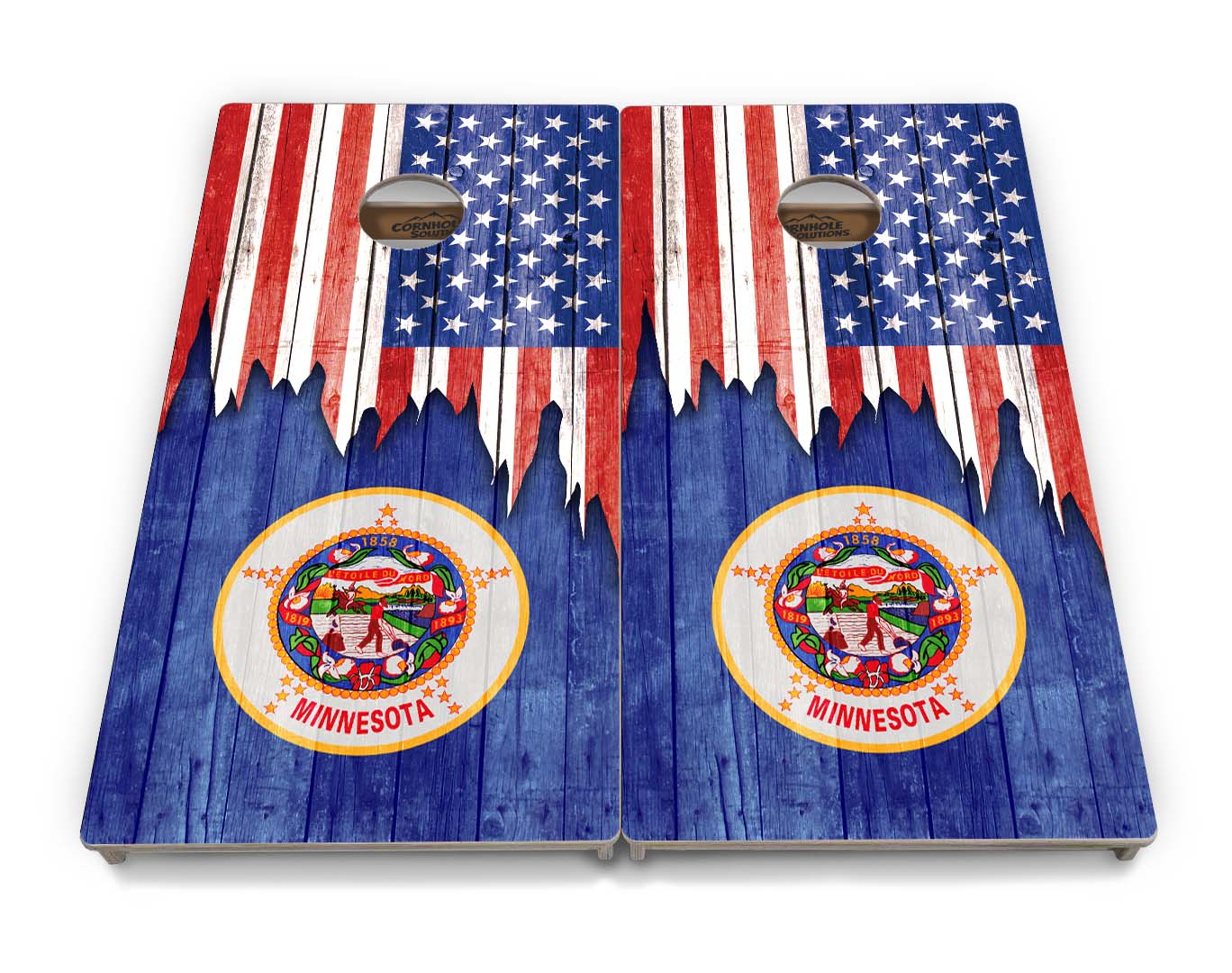 State Flags Massachusetts to New Jersey Cornhole Boards - Professional Tournament Series