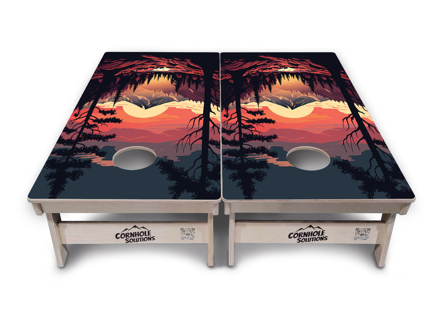 Mountain Sunset Cornhole Boards - Professional Tournament Series