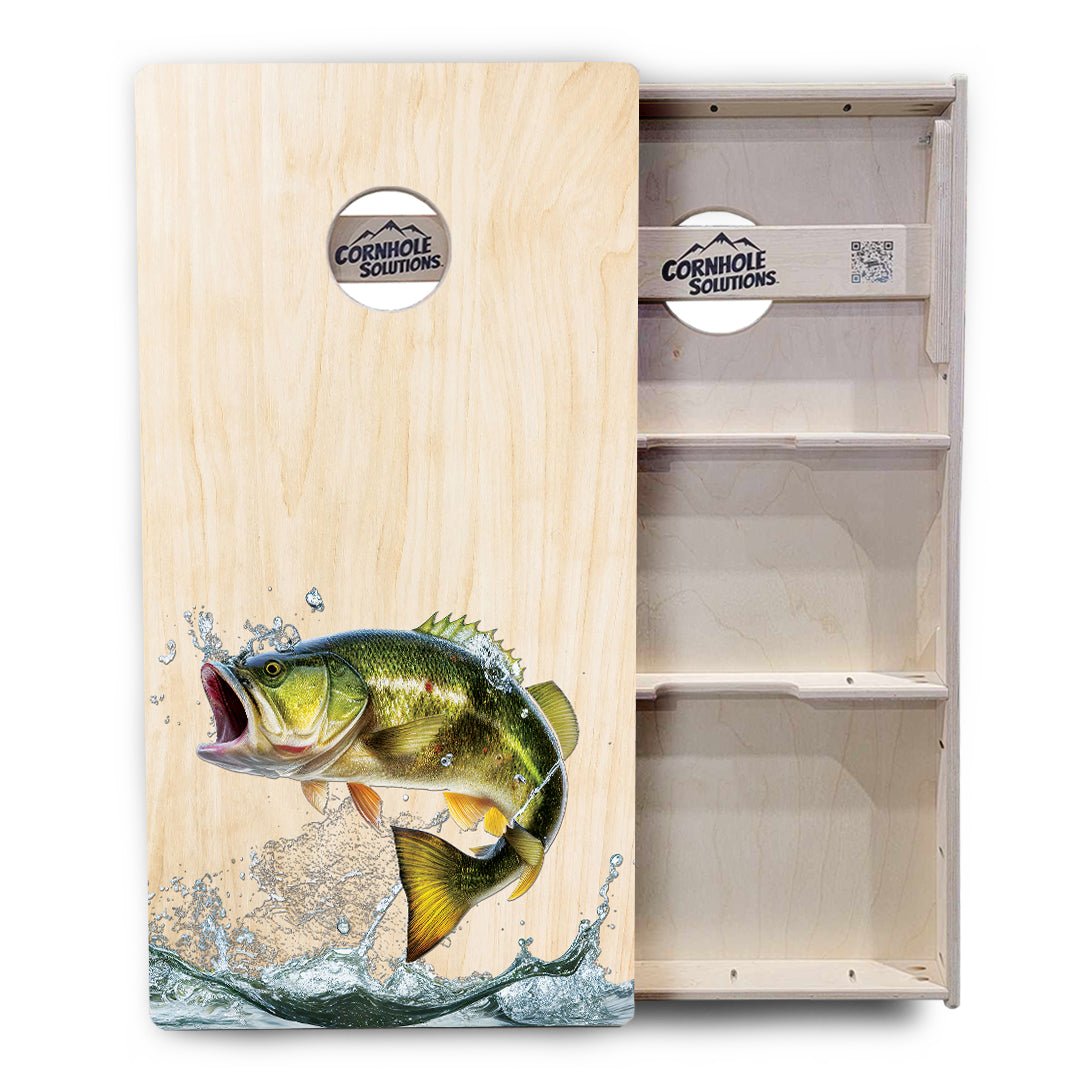 Natural Deer & Fish Cornhole Boards – Tournament Series