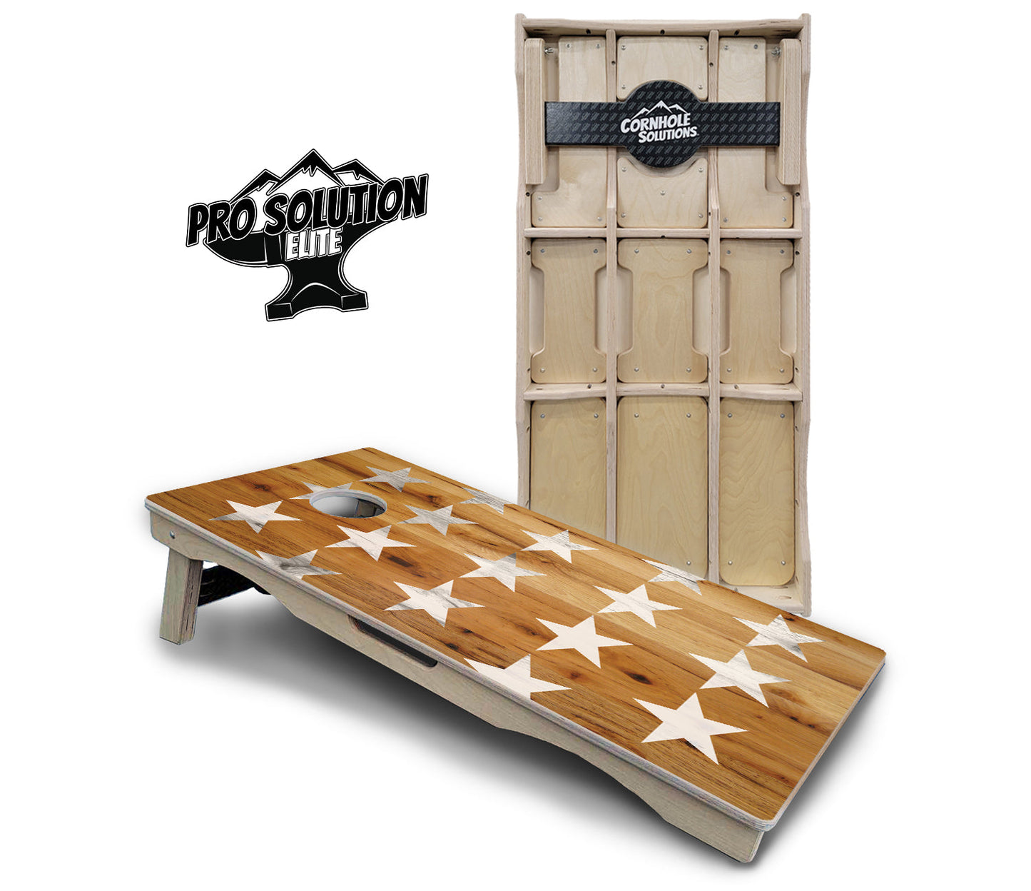 Large Stars & Stripes Cornhole Boards - Pro Solution Elite Series