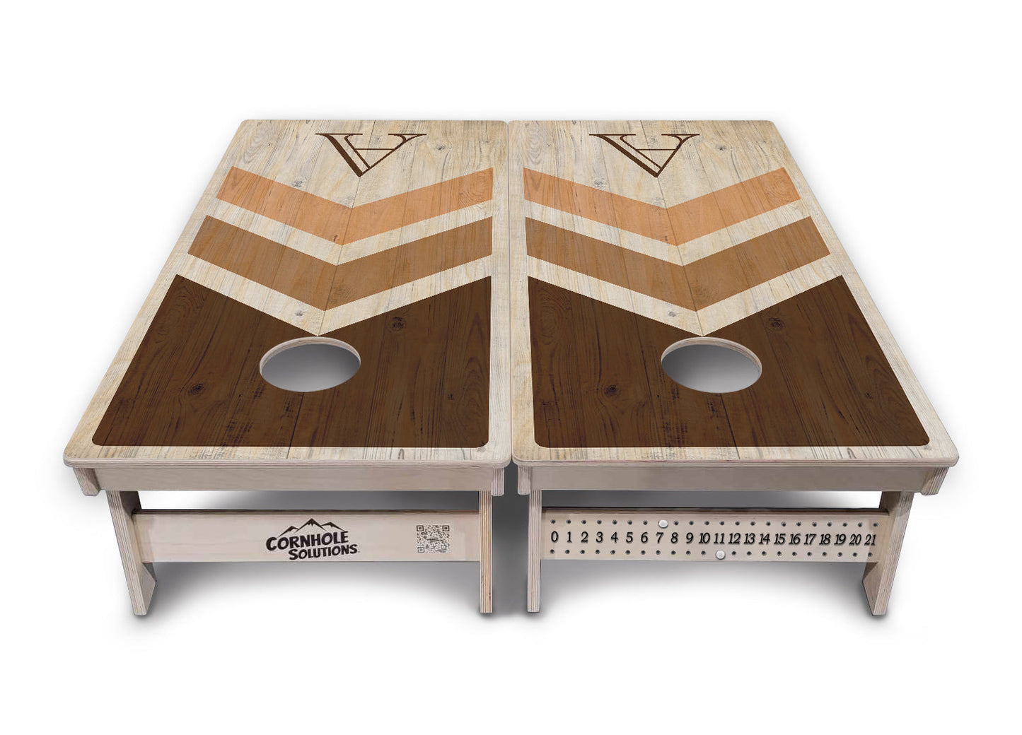 Wedding Arrows Cornhole Boards - Professional Tournament Series - Natural