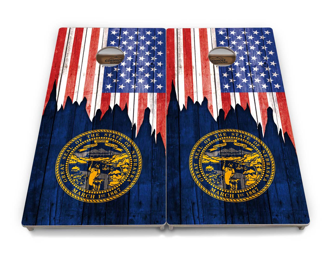 State Flags Massachusetts to New Jersey Cornhole Boards - Professional Tournament Series