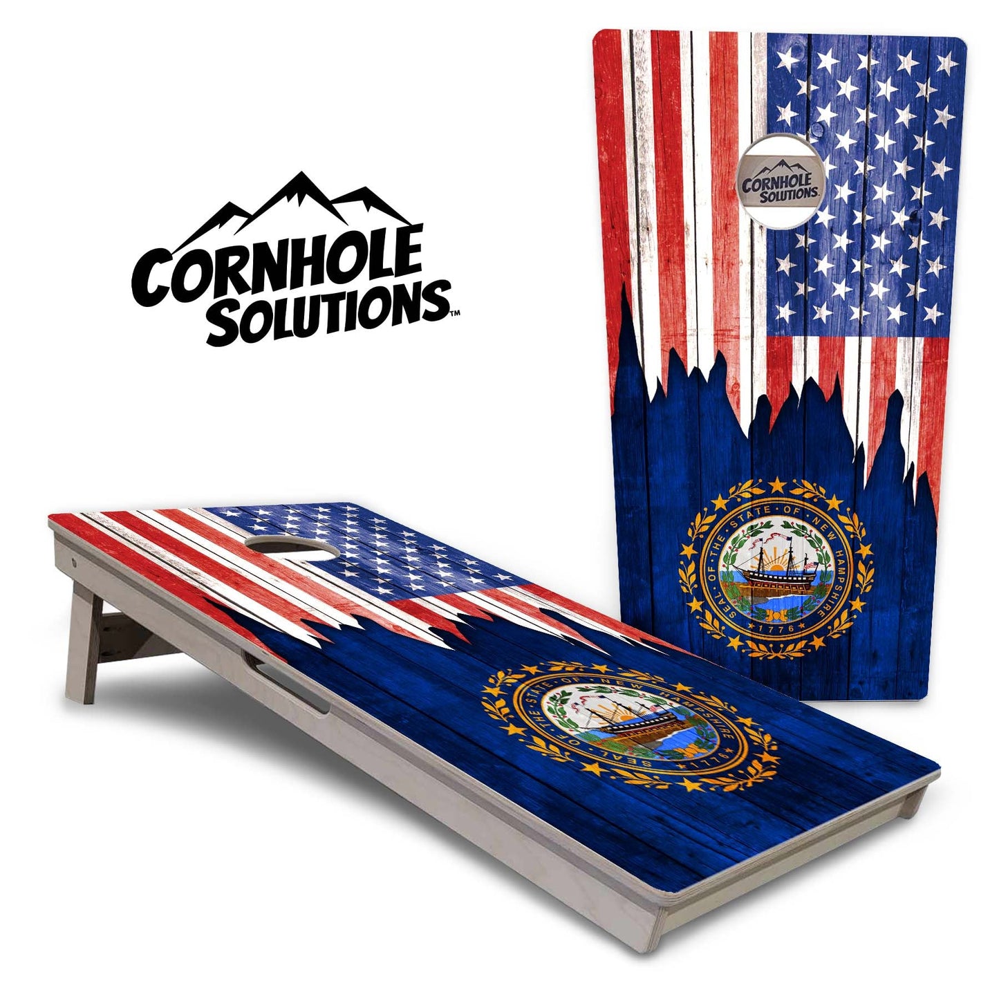 State Flags Massachusetts to New Jersey Cornhole Boards - Professional Tournament Series