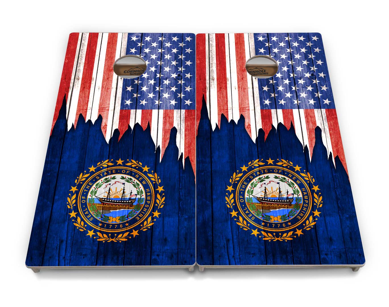 State Flags Massachusetts to New Jersey Cornhole Boards - Professional Tournament Series