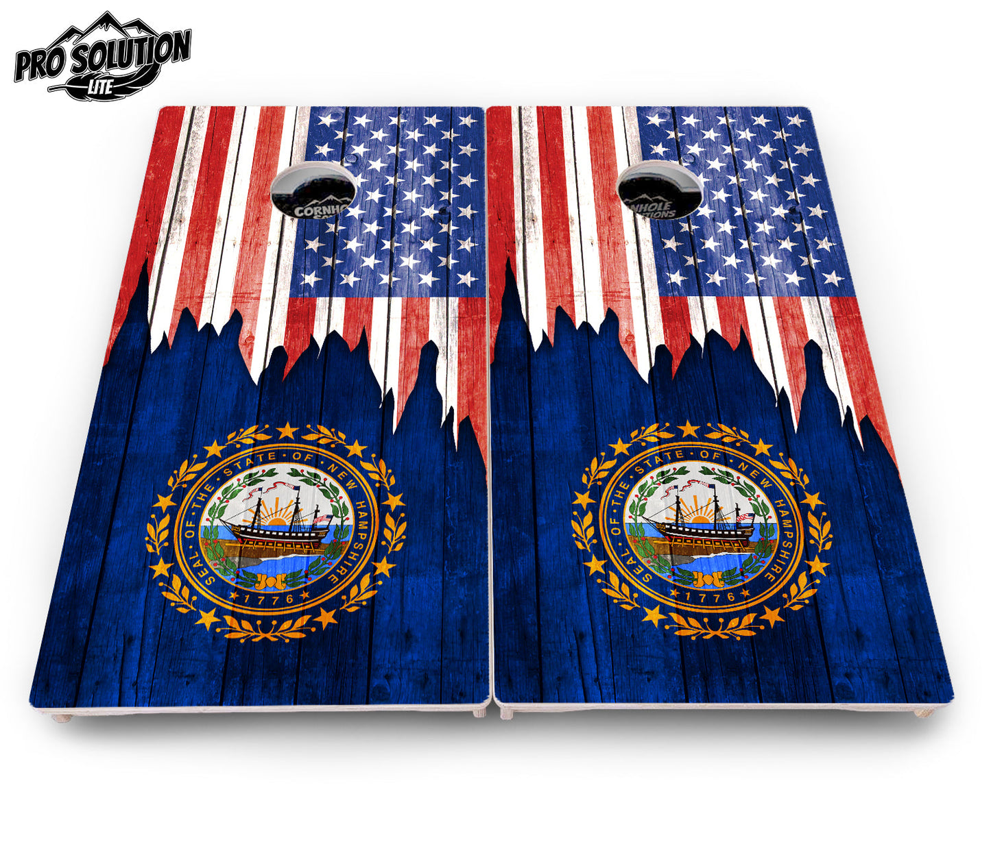 State Flag Designs Massachusetts to New Jersey Cornhole Boards - Pro Solution Lite Series