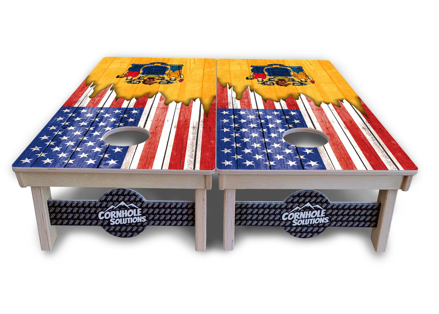 State Flags Massachusetts to New Jersey Cornhole Boards - Professional Tournament Series
