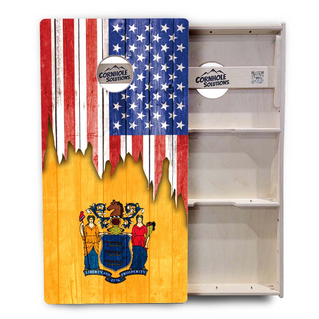 State Flags Massachusetts to New Jersey Cornhole Boards - Professional Tournament Series