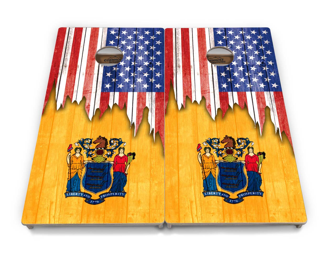 State Flags Massachusetts to New Jersey Cornhole Boards - Professional Tournament Series