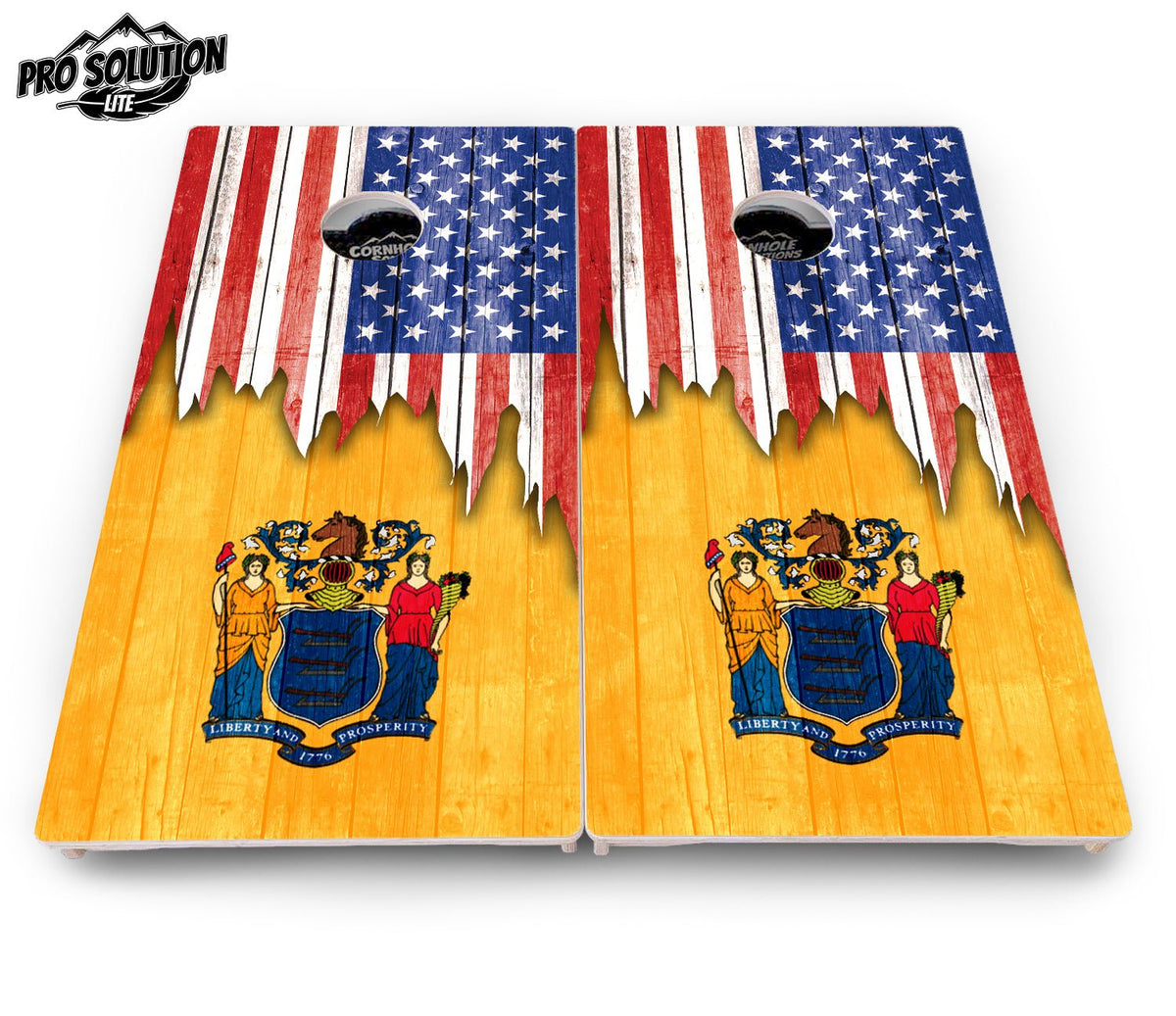 State Flag Cornhole Boards – MA to NJ – Pro Lite or Pro Elite
