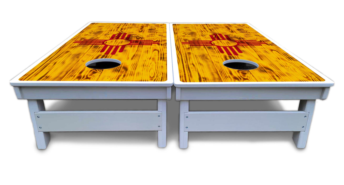 New Mexico Flag Cornhole Boards - All Weather Series