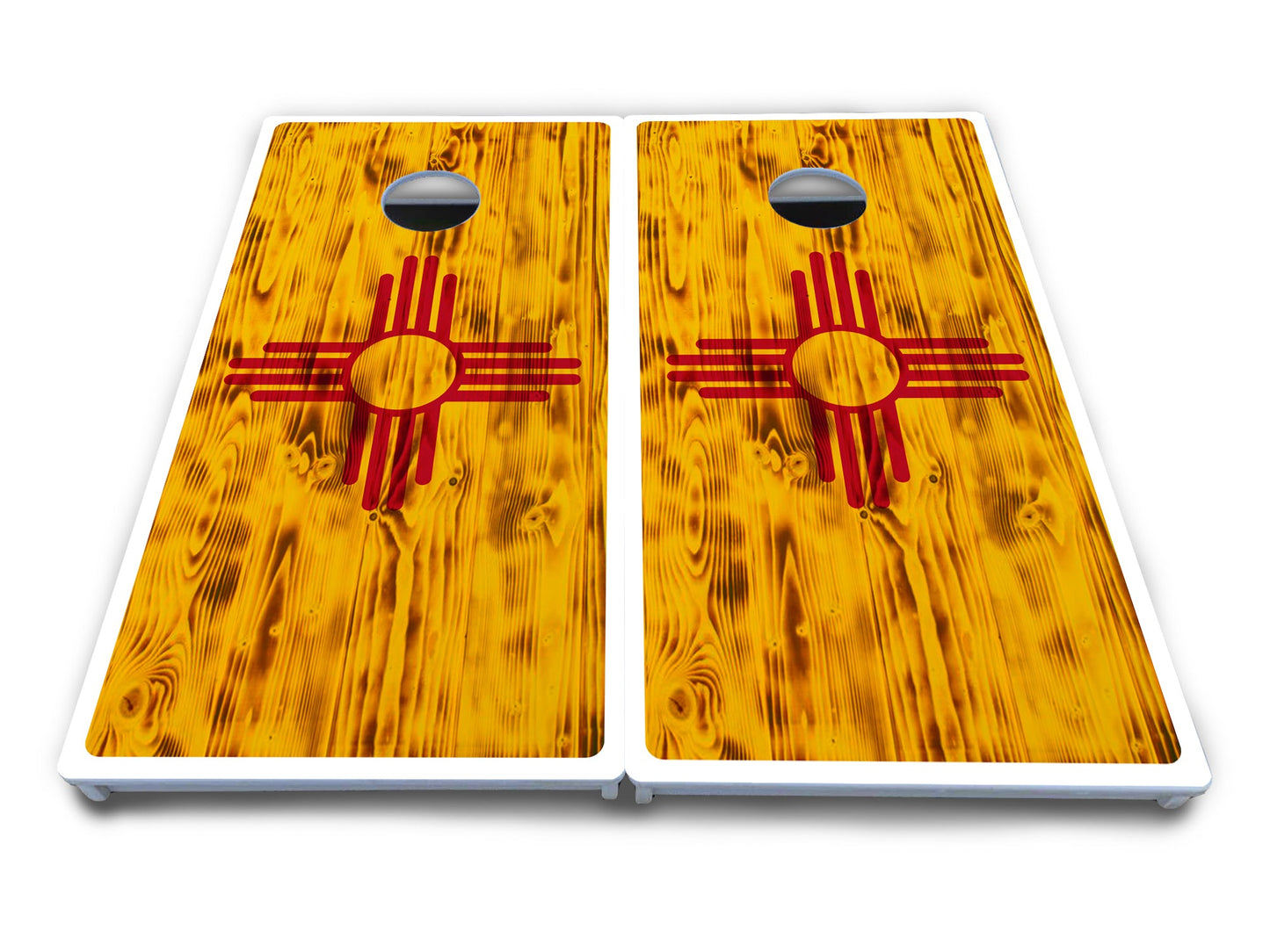New Mexico Flag Cornhole Boards - All Weather Series