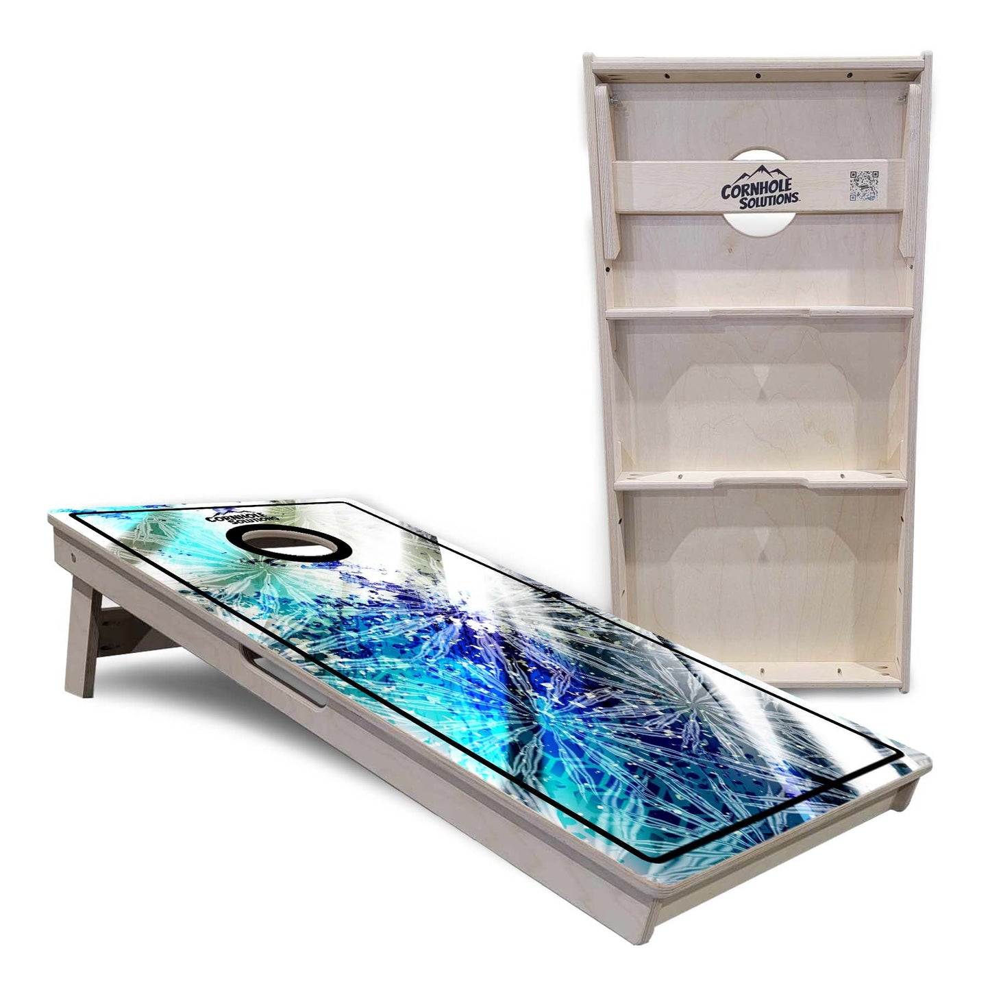 Blue Color Burst Cornhole Boards - Professional Tournament Series