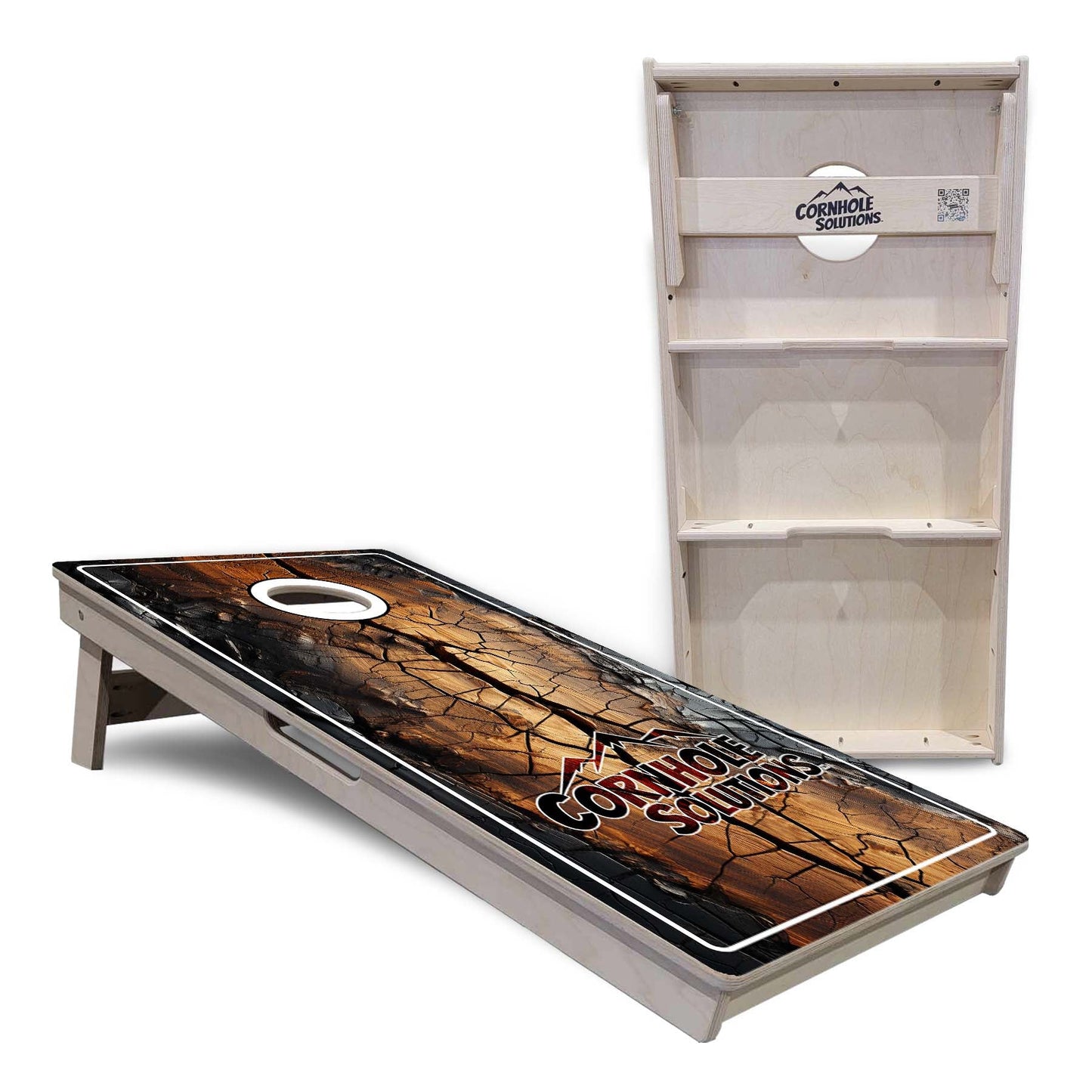 Distressed Live Edge Cornhole Boards - Professional Tournament Series