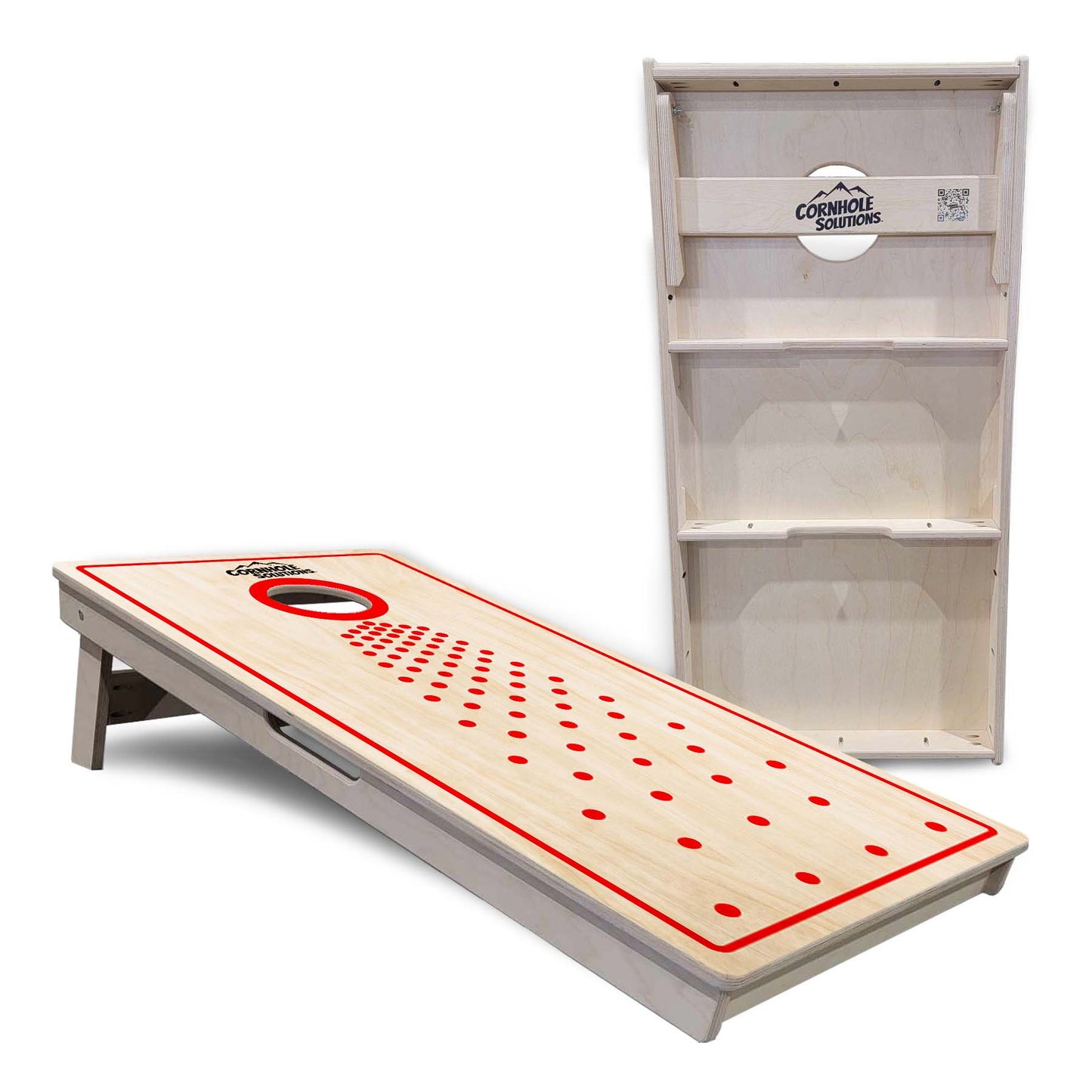 Pop Dots Red Cornhole Boards - Professional Tournament Series
