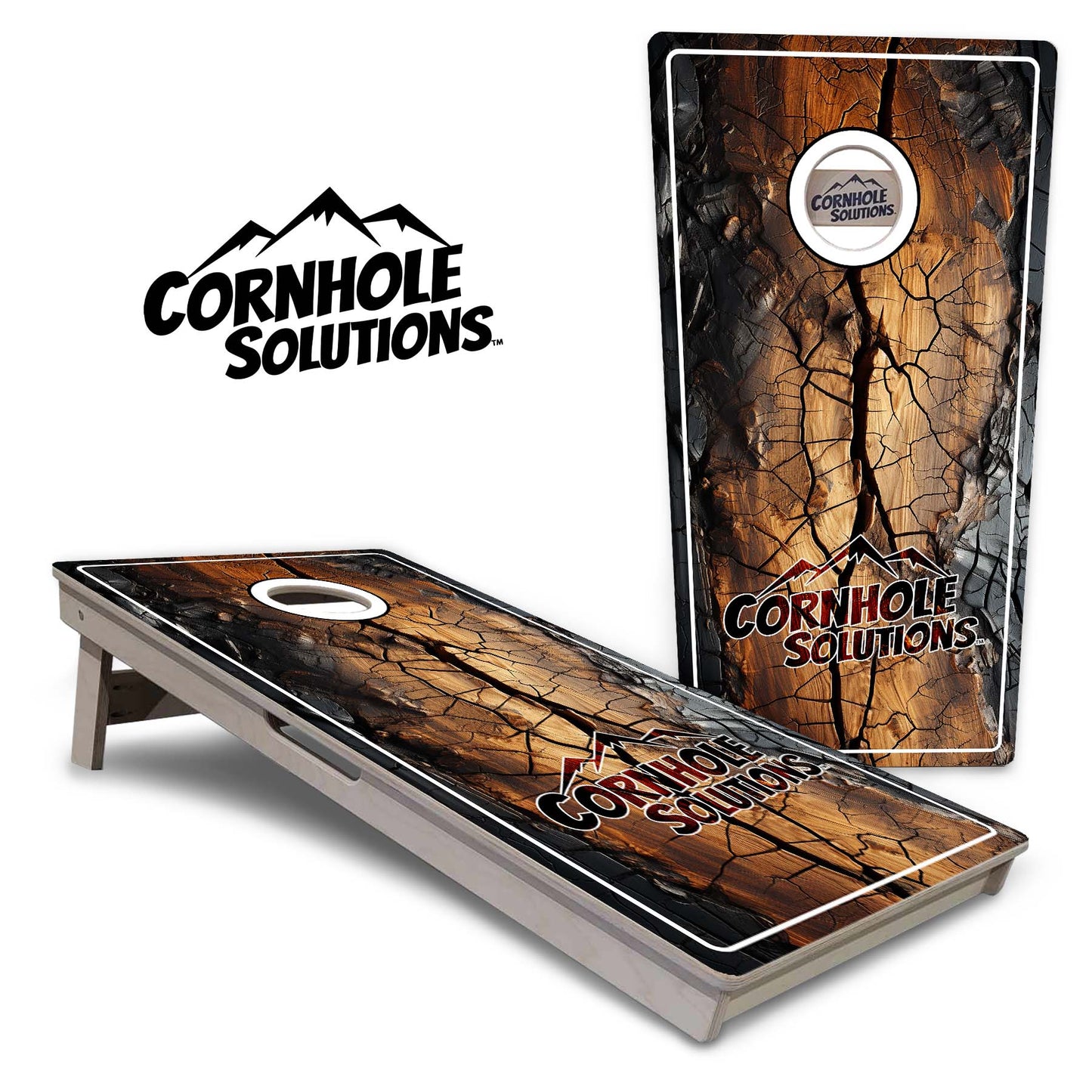 Distressed Live Edge Cornhole Boards - Professional Tournament Series