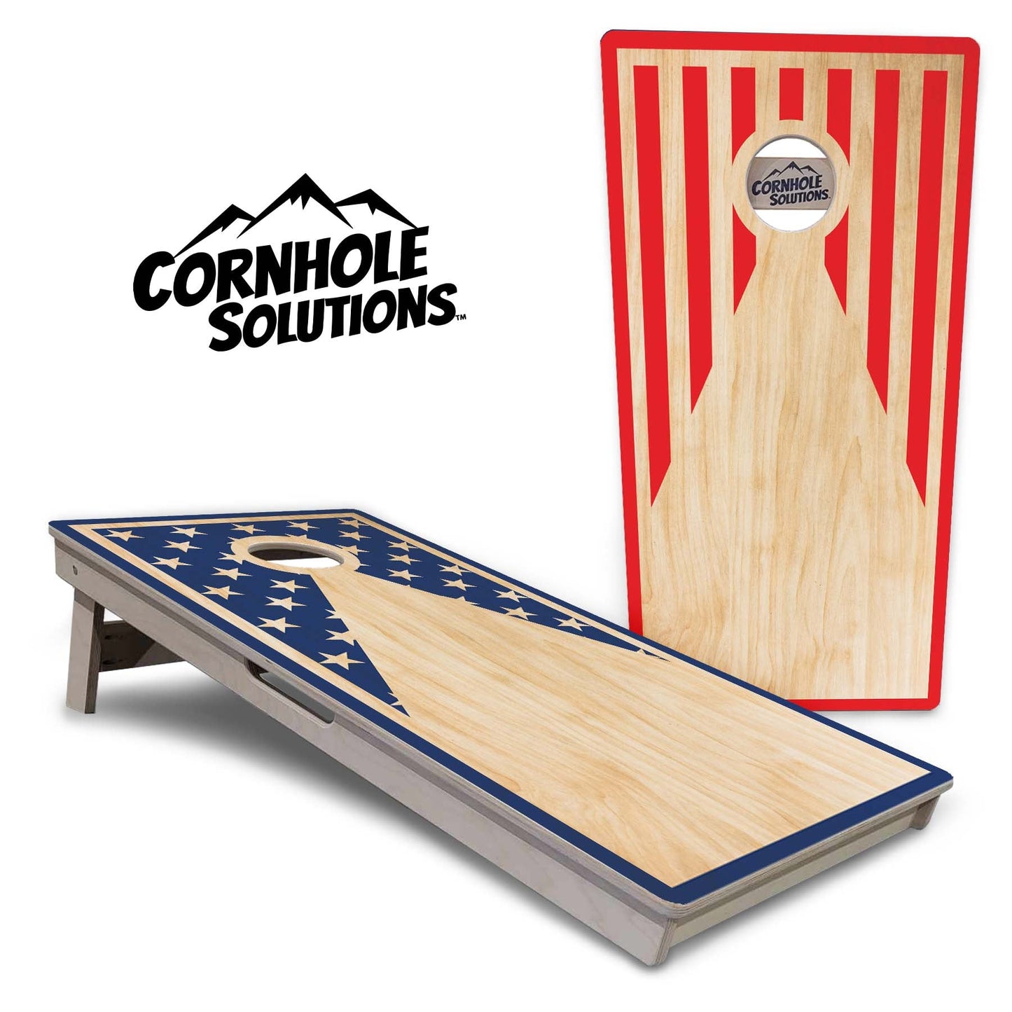 Stars & Stripes Keyhole Cornhole Boards - Professional Tournament Series