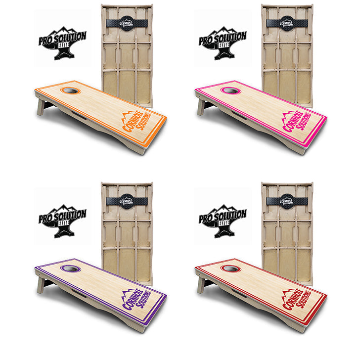 Pinstripe CS Logo Cornhole Boards - Pro Solution Elite Series