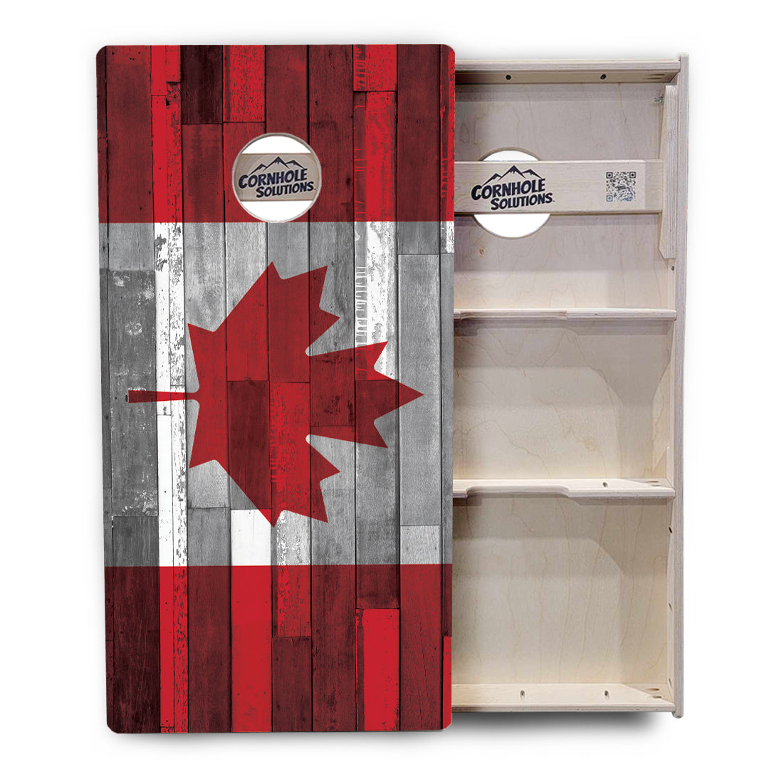 USA / Canada / Union Jack Plank Flags Cornhole Boards - Professional Tournament Series