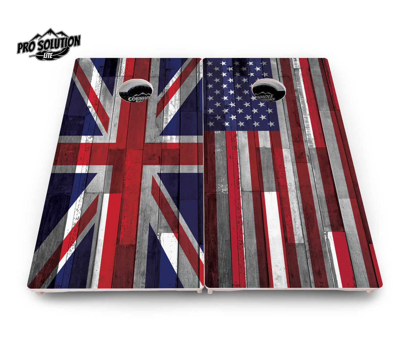 USA / Canada / Union Jack Plank Flag Cornhole Boards - Pro Solution Lite Series