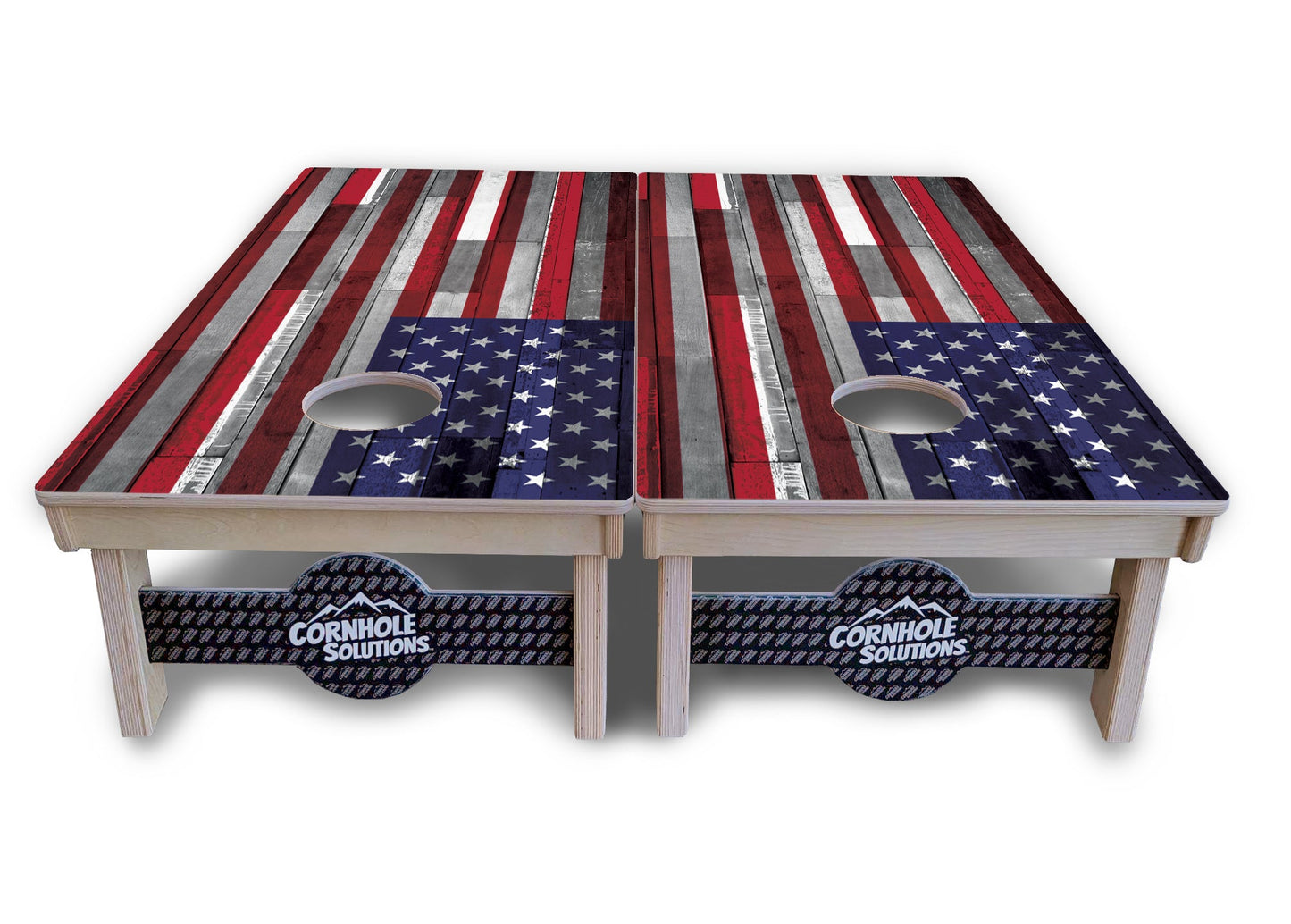 USA / Canada / Union Jack Plank Flags Cornhole Boards - Professional Tournament Series