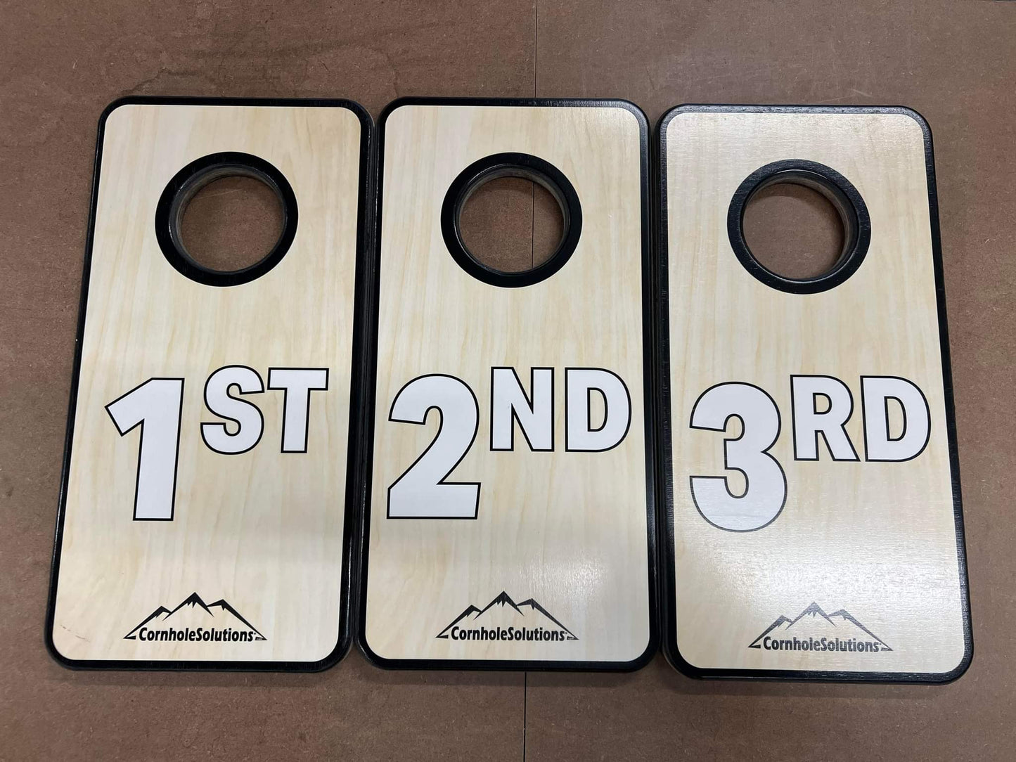Custom Cornhole Trophy 8"x16" with a 3" hole - Free Shipping